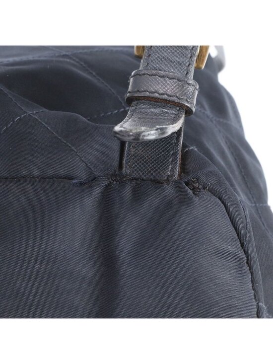 Prada Triangle Logo Tessuto Nylon Quilted Leather Backpack main image 9